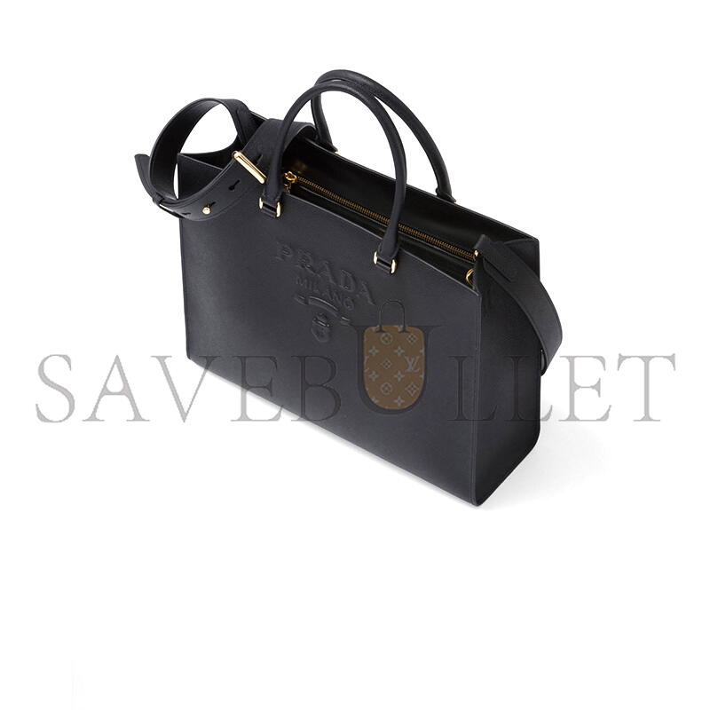 Pra*a medium saffiano leather tote bag 1ba337 (28*22*9cm)